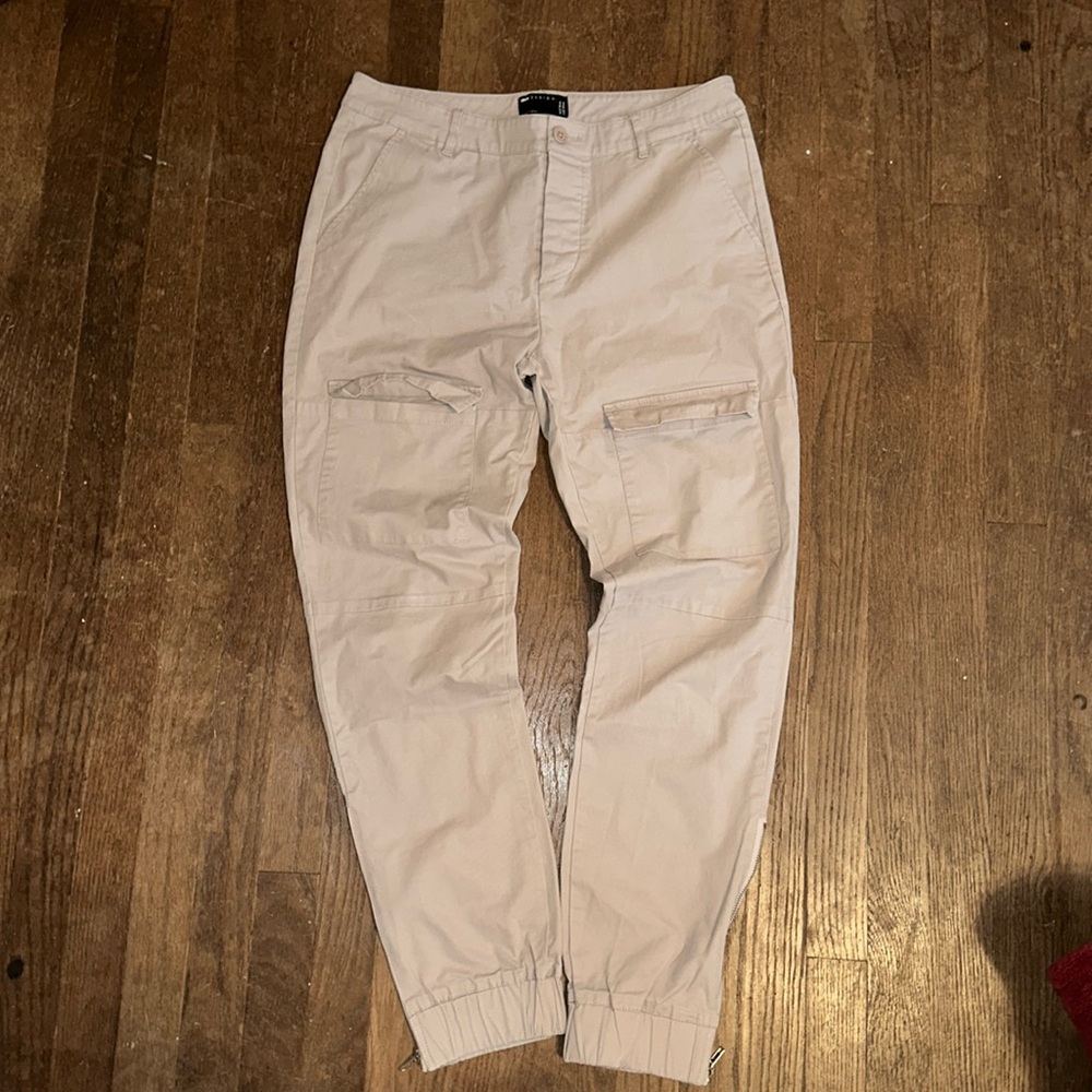 ASOS Pink Cargo Joggers w/ Zip ankles
